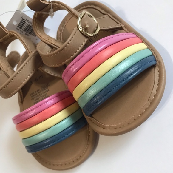 NWT GAP 3-6m rainbow sandals - Picture 5 of 7